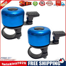 2x Metal Bike Bells Safety Cycling Handlebar Sound Alarm Horn Ring (Blue)