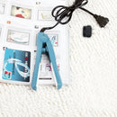 Mini Hair Straightener Flat Iron Curler  Ceramic Tourmaline Plates(Blue)