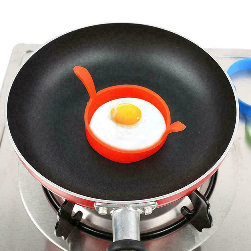 2 x Silicone Egg Frying Rings Fried Poacher Mould Perfect For Pancakes Z5T7
