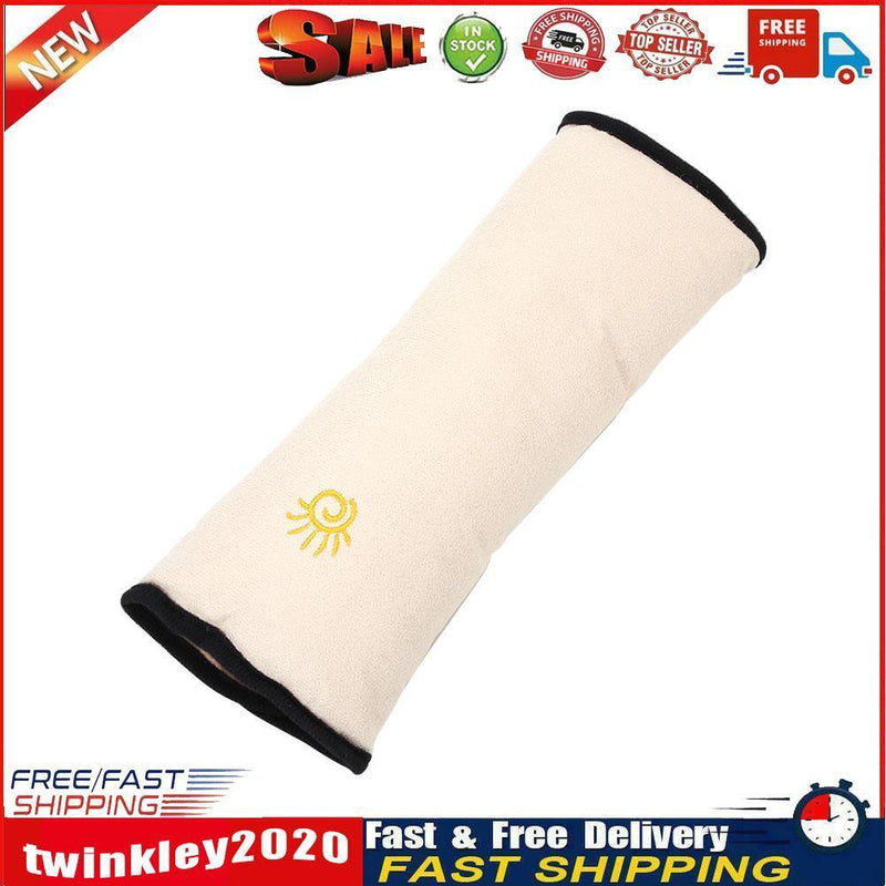 Plush Car Seat Belt Cover Breathable Kids Seatbelt Shoulder Pad (Beige) Newly