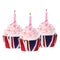 50 Union Jack Cupcake Cases Baking Supplies Muffin Cake Platinum Jubilee Q9A5