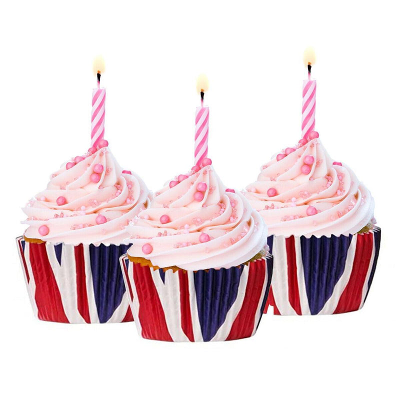 50 Union Jack Cupcake Cases Baking Supplies Muffin Cake Platinum Jubilee Q9A5