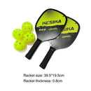 2pcs Pickle Paddles Rackets + 4 Balls Lightweight Outdoor Indoor Sports Racquet