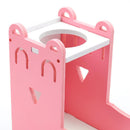 Hamster Automatic Water Fountain Drinker Food Feeder Playing Cage (Pink) Newly