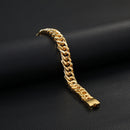 20cm Metal Bracelet Men Hip Hop Electroplated Chain Bracelet Streetwear Jewel