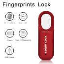 M01 Fingerprint Padlock USB Smart Keyless Travel Case Drawer Lock (Red) Newly