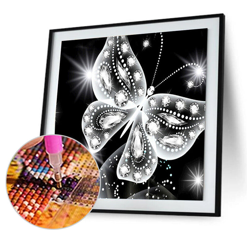 Rhinestones Butterfly Painting 5D Diamond Embroidery DIY Cross Stitch Kit Newly