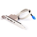 9Pin Motherboard Female Header to Dual USB 2.0 Adapter Cable for Desktop PC