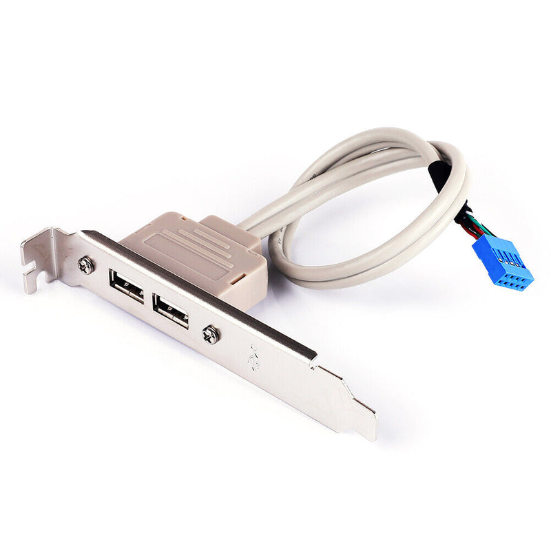 9Pin Motherboard Female Header to Dual USB 2.0 Adapter Cable for Desktop PC