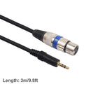 XLR 3pin Female to 3.5mm TRS Male Cable Audio Adapter Microphone Cable Newly