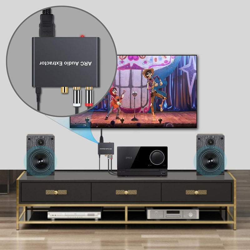 192KHz ARC Audio Adapter HDMI-compatible Digital Audio Extractor to Analog