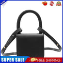 Children PU Mini Messenger Bag Lady Casual Flap Crossbody Bag (Black)