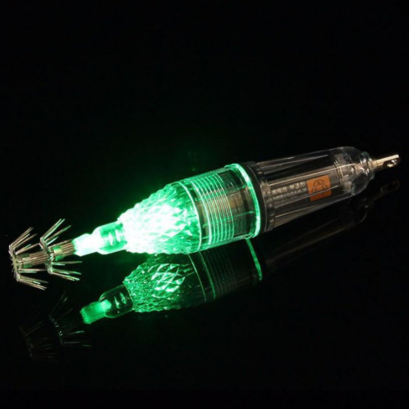LED Squid Lure Lamp Fishing Squid Octopus Cuttle Attracting Light (Green)
