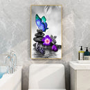 Diamond Painting Butterfly Stacked Rocks Full Round Mosaic Wall Picture 45x85cm