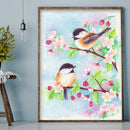 Diamond Painting Bird Flower Full Round Drill Picture of Rhinestone DIY Drawi