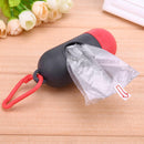 Pet Dog Garbage Clean up Bags Holder Dispenser + Poop Bags Set(Gray+Red) Newly