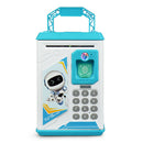 Fingerprint Piggy Bank Password Money Storage Cash Saving Box (Navy Blue) Newly