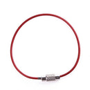 7pcs Metal Stainless Steel Wire Ropes Carabiner Key Hanging Cables EDC Tool