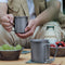 Ultralight Titanium Cup Folding Portable Outdoor Camping Coffee Mugs (L) Newly