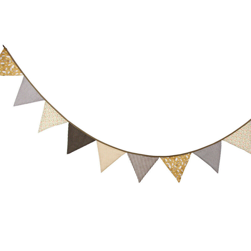 12 Flags 3.2m Cotton Pennant For Party Wedding Pennant  Decor Coffee