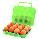 12 Grid Egg Storage Box Holder Outdoor Camping Eggs Case Organizer (Green) Newly