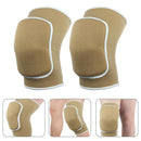 2pcs Warm Knee Support Kneepad Breathable Basketball Knee Pad Strap (Camel)