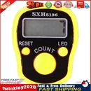 LCD Display Finger Counter LED Luminous Electronic Tally Counter (Yellow) Newly