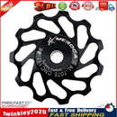 Aluminum Ceramic Bearing MTB Road Bike Rear Derailleur Pulley (11T Black) Newly