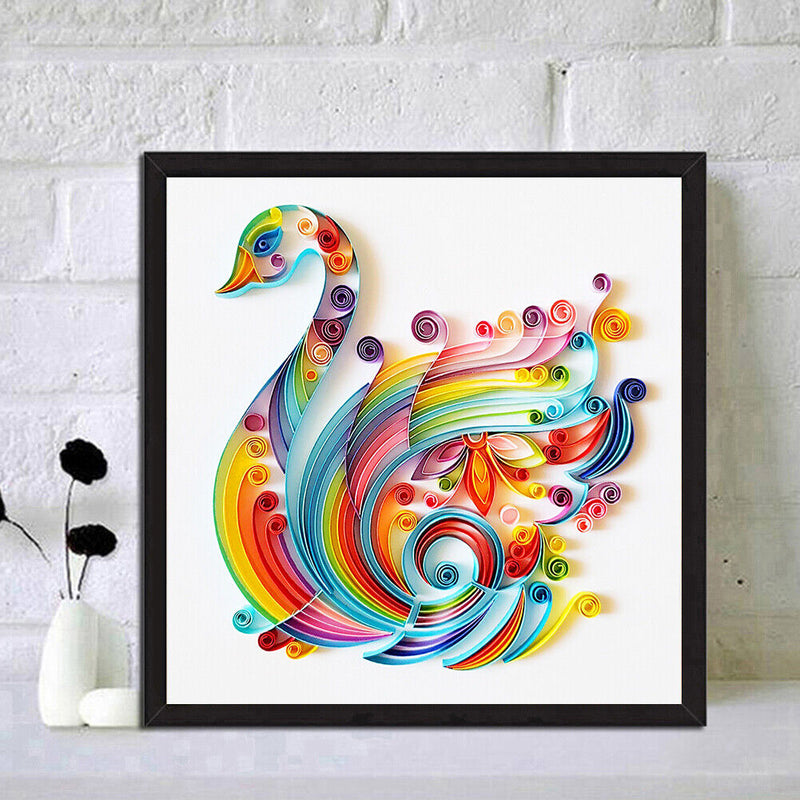 5D DIY Full Drill Round Shape Calligraphy Painting Rhinestone Craft Diamond Kits