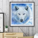5D Full Round Drill Mosaic Craft Picture DIY Snow Wolf Diamond Painting Poster