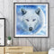 5D Full Round Drill Mosaic Craft Picture DIY Snow Wolf Diamond Painting Poster