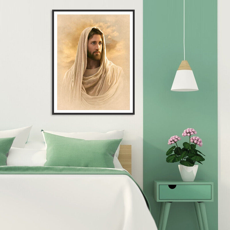Hand Painted on Canvas DIY Religion Jesus Oil Paint By Numbers Drawing Kit Craft