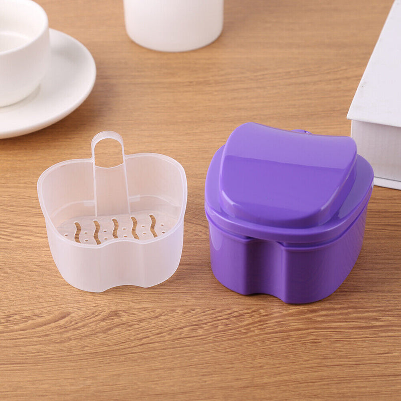 Cleaning Teeth Storage Boxes Oral Denture False Teeth Nursing Net Container