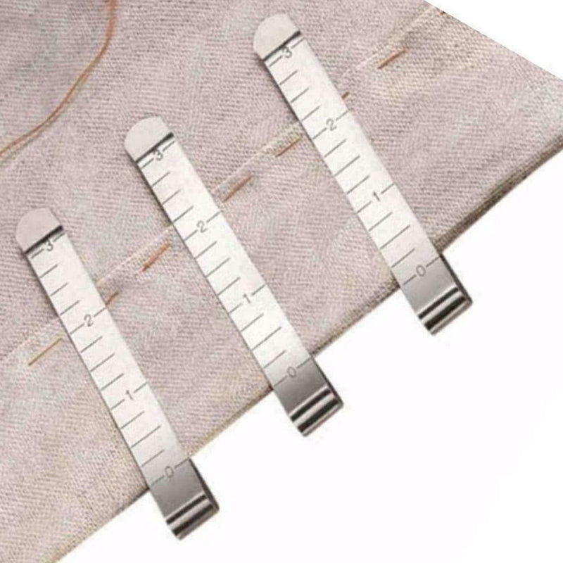 Sewing Clips Steel Hemming Clips Measurement Ruler X9M1 Quilting Tool F7Q8