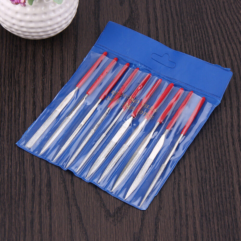 10Pcs Guitar Violin Zither Diamond File Needle Handle Files Instrument DIY Newly