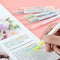 Dual Tip Highlighter Set 6 Pcs Gel Bible Highlighter Non-Bleeding Color T8F3