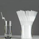 Long Transparent Party Extra Flexible Drinking Bendy L6C0 100pcs Straws T3Z5
