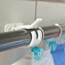 Hooks Adjustable Hanging Rod Holder Hanging Rack Curtain Rod Clip Towel Holder