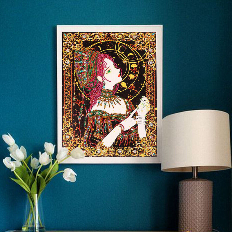 Divination Girl DIY Part Drill Special-shaped Diamond Painting Mosaic Kit
