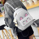 4pcs Women PU Rabbit Ear Backpack Shoulder Bag Handbag Clutch Bag(Grey)