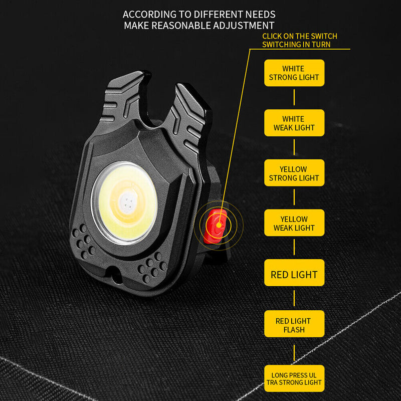 Mini Flashlight Keychain Light Pocket LED High Power Torch Work Lights (A)