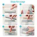 Soap Box with Bubbler - Transparent Dishwashing Soap Saver Box Case (Grey) Newly