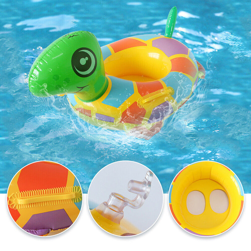 Baby Swimming Ring Seat Cute Inflatable Infant Kid Float Circle with Handle