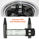 Universal PCD Measure Sliding Pitch Ruler Wheel Circle Tyre Diameter Meter