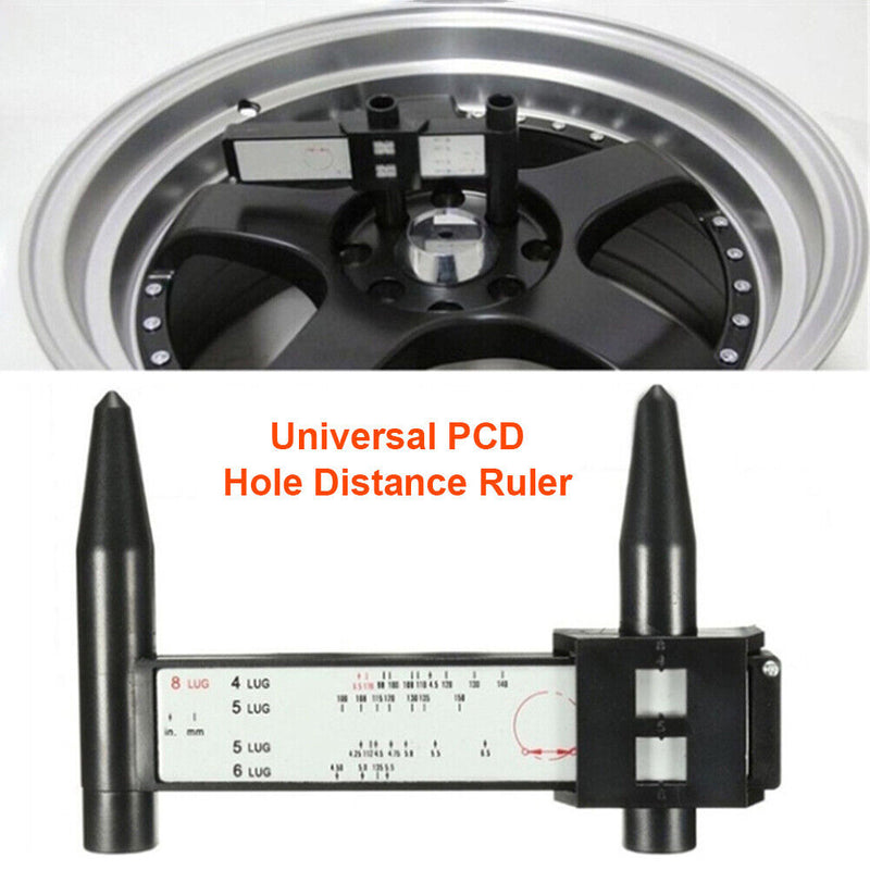 Universal PCD Measure Sliding Pitch Ruler Wheel Circle Tyre Diameter Meter