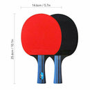 2 Professional Table Tennis Racket Long Paddle Pong + Sets Bat 40mm 3 Balls C9B7