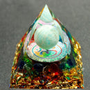 FIENZA Crystal Pyramid Reiki Pyramid, Orgone Pyramid Crystal with LED Light