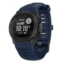 Silicone Watchband Bracelet Strap w/Buckle for Garmin Instinct (Navy Blue) Newly