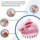 Silicone Head Scalp Massage Brush Shampoo Hair Washing Bath Comb (Pink) Newly