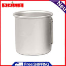 Mountainhiker 300ml Camping Water Cups Foldable Handle Outdoor Tea Mug (Black)